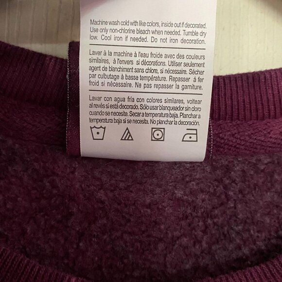 Champion Women's Reverse Weave Maroon Tie Dye Spellout Sweatshirt Size XS - Picture 7 of 8